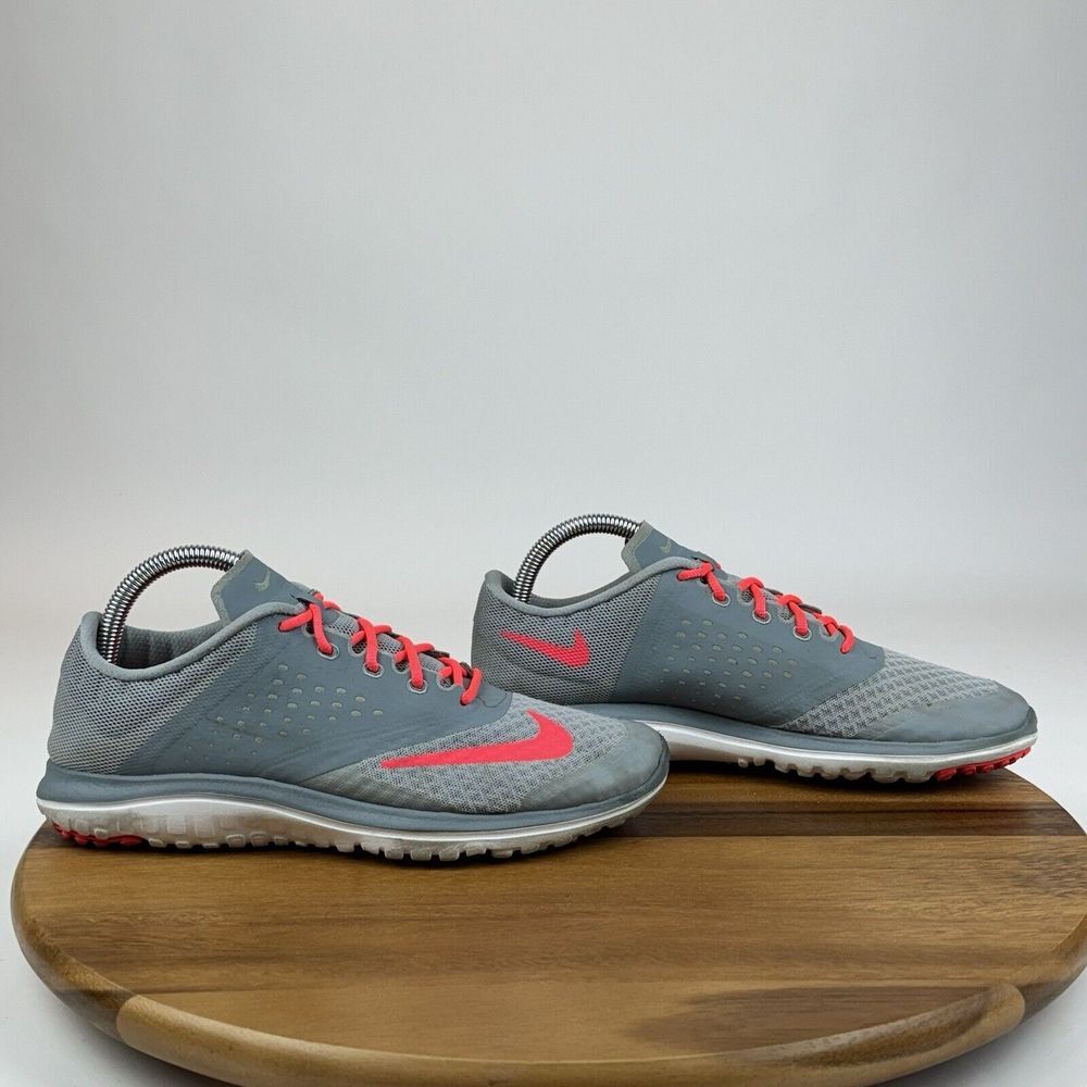 Womens Nike FS Lite Run‎ 3 Gray Pink Athletic Running Sneakers Shoes Size 8.5 M